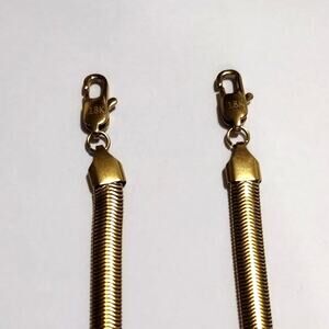 18k Gold Plated Necklace & Bracelet Snake Chain Birthday Valentine's Gift NEW!